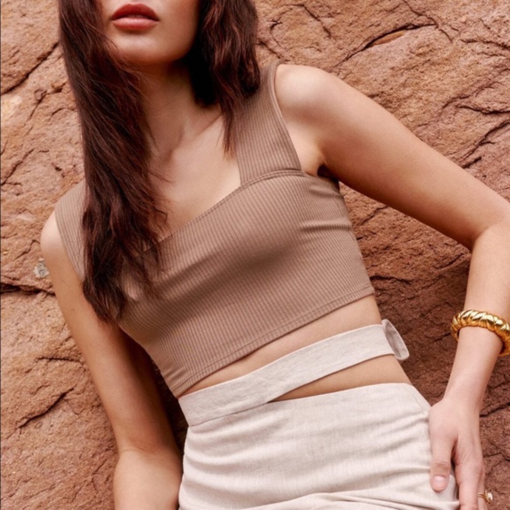 Reformation Colton Top taupe xs